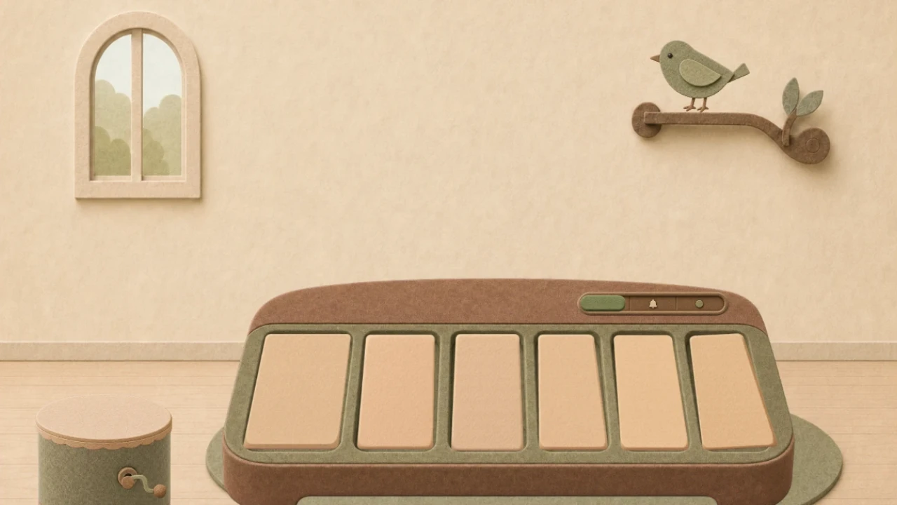 Paper piano music room
