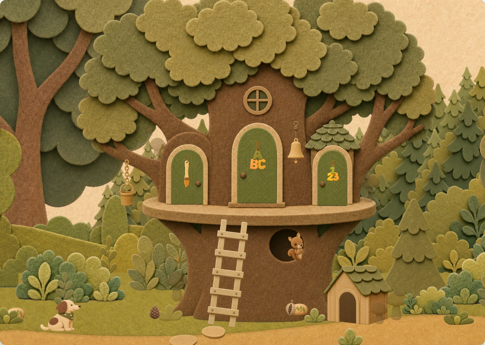 The forest and treehouse